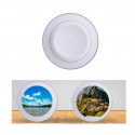 Plato De Ceramica Blanco 25.40 Cm Sin Stand /Sublim-Arts