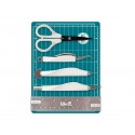 KIT AQUA DE 6 PIEZAS PARA SCRAPBOOKING - MINI TOOL KIT AQUA / WR