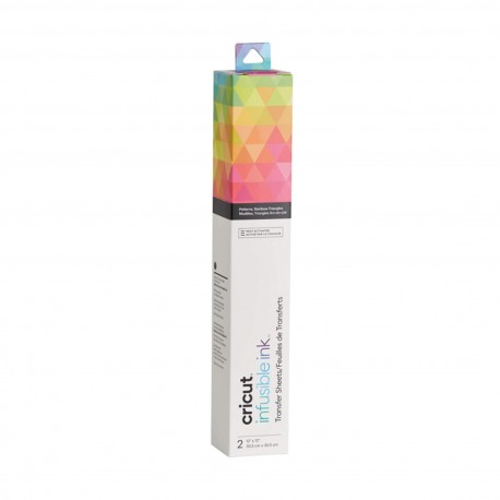 PAPEL INFUSIBLE INK SERIE RAINBOW TRIANGLES ( 2 HOJAS 30.5 X 30.5 CM) / CRICUT