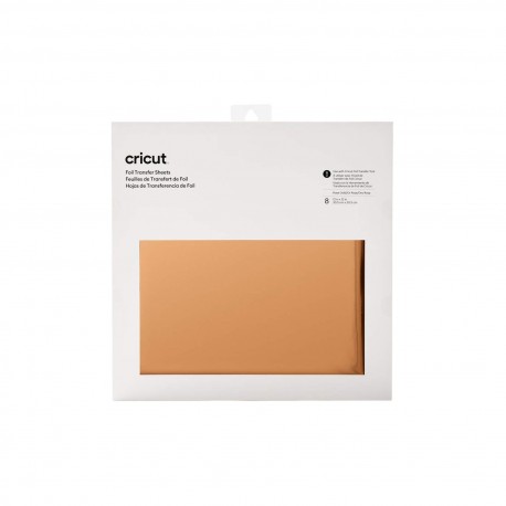 LAMINAS DE TRANSFERENCIA FOIL ROSA GOLD - 8 UND (30,5 cm x 30,5 cm) - EXPLORE Y MAKER / CRICUT