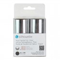 FOIL DE TRANSFERENCIA TERMICA PLATA (2 ROLLOS DE 76 MM X 10 M) - SILHOUETTE
