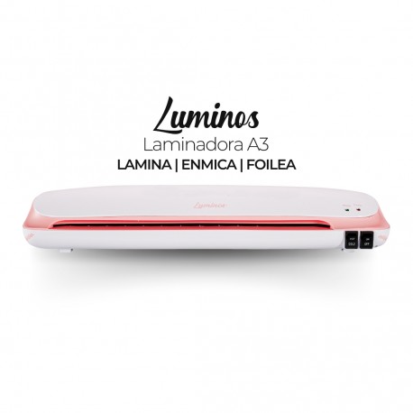 LAMINADORA TERMICA DE ESCRITORIO ROSADA A3 CL-1223 / LUMINOS