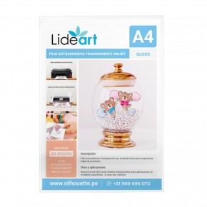 FILM AUTOADHESIVO TRANSP INKJET NO WP PQT A4X20UND / LIDERART