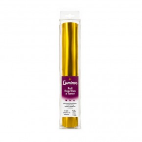 Foil reactivo Luminos dorado rollo 21cm x 10mt / Quelli