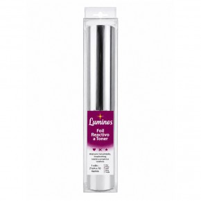 Foil reactivo Luminos Plateado rollo 21cm x 10mt / Quelli