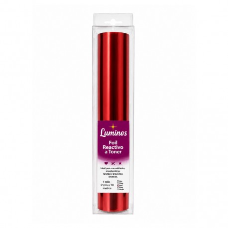 Foil reactivo Luminos Rojo rollo 21cm x 10mt / Quelli