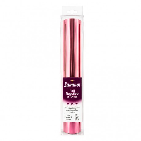 Foil reactivo Luminos Rosado rollo 21cm x 10mt / Quelli