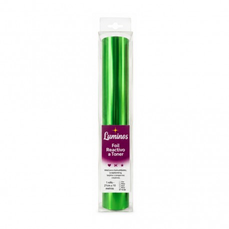 Foil reactivo Luminos Verde rollo 21cm x 10mt / Quelli