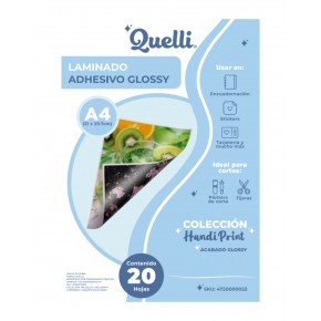 LAMINADO ADHESIVO GLOSSY A4 (PACK X 20) Handi Print