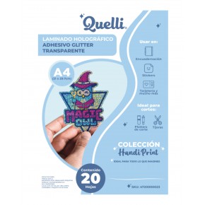 Laminado Holográfico Adhesivo Glitter Transparente A4 x 20 Hojas – HandiPrint