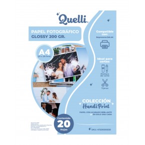 PAPEL FOTOGRAFICO GLOSSY 200GSM A4 (20 Und) - Handi Print