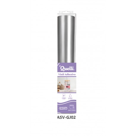 VINIL ADHESIVO PLATA GJ02 (ROLLO, 30.5CM X 1.52MT) - Handi Print
