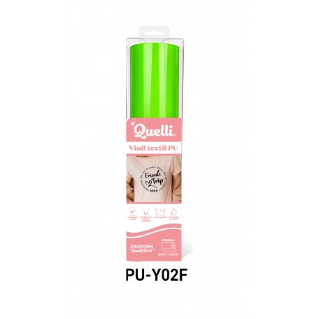 VINIL TEXTIL VERDE FLUO PU-Y02F (ROLLO, 30.5CM X 1.52MT) - Handi Print