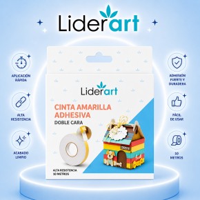 CINTA AMARILLA ESPUMADA ADHESIVO DOBLE CARA