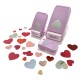 SET X 3 PERFORADORES CORAZONES COLOR LILA / QUELLI