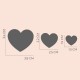 SET X 3 PERFORADORES CORAZONES COLOR LILA / QUELLI