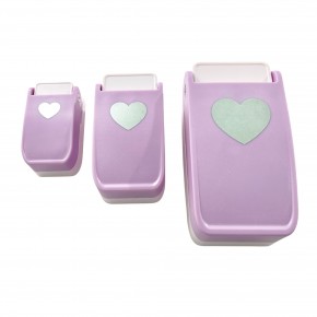 SET X 3 PERFORADORES CORAZONES COLOR LILA / QUELLI