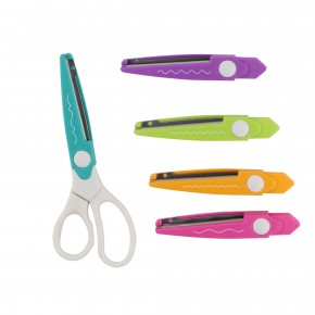 SET DE TIJERAS PARA MANUALIDADES BI-COLOR LILA / QUELLI